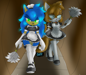 Dynamic Cleaning Duo! by AzureTheGamerKobold