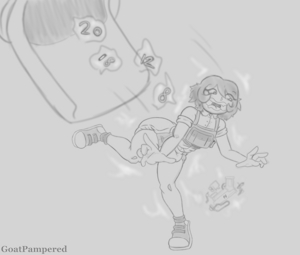 AF SKETCH COM: Tumbling Down by GoatPampered