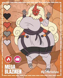Mega Blaziken Pokemon (OPEN AUCTION) by riorioluu
