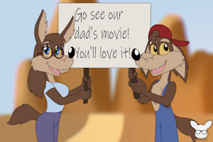 Coyote Twins - Go See Our Dad's Movie! by KendraEevee