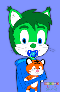 Me wif my tiggy pwush by LittleKittenShayne