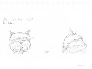 Me eating stuff be like: by donmor3000
