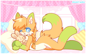 Bedtime YCH by LillyGameFox