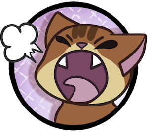 kitty yawn by Uluri