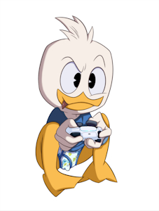 Gamer Duck Blue by EmperorCharmy
