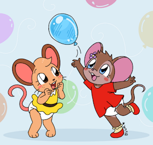 Balloon Playing Mice -By StarryBlur- by DanielMania123