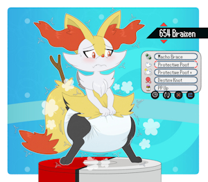 Blushy Braixen's Bulk Up~ by Tenerius