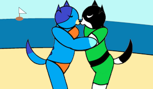 Beach time with Bluey by zenoshikage