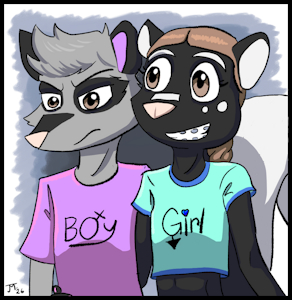 Vicky and Jackson's New Shirts by JeremyMikales