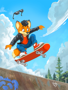 Sk8er Fox by pandapaco
