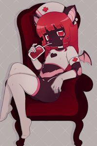 Smug bloodsucker~ [commission] by LolliPounce