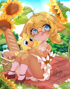 picnic at the sunflowers by Aomori