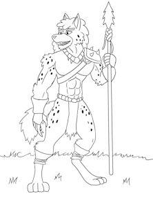 Pathfinder Character: Thargik Dregsdeth, Kholo/Gnoll Fighter by LoneWolf23k