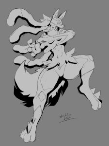 Skeetch 653 - Mega Lucario by WinickLim