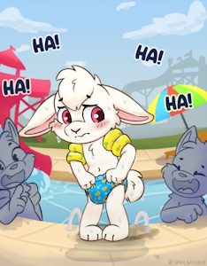 Swim diaper on by Bunnyoffuzz