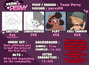 Commission sheet by TeamPervy