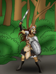 Forest Warrior Wolf by emiliajames