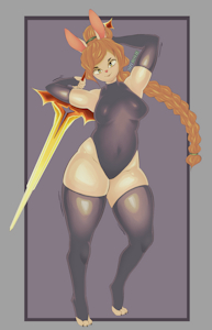 Solar Blade Bunny Alt by Shyrovie