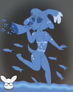 Misty Flud and Her Water Trumpet by KendraEevee