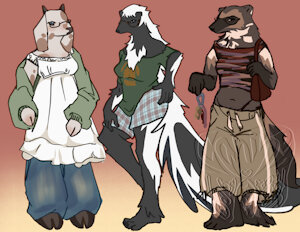 THE BESTIES! &mdash; GOAT, SKUNK, WOLVERINE by caninebbtooth
