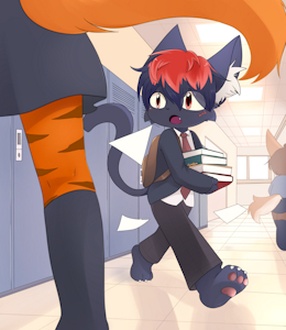 Late for School by clyndemoon