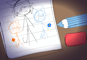 "A drawing for our babysitter" by AnonimuArting