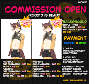 ROO310 COMMISSION INFO HALLOWEEN OFF30% by ROO310