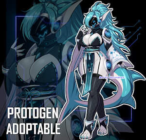 [ADOPTABLE] / Abyssal Shark Goddess Protogen by Serandres