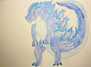 Mouhamed The Godzilla (Gift for T-Rex Rulez) (Remake) by JurassicWorldGirl