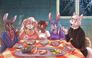 A Family Meal by HyperWolf3000