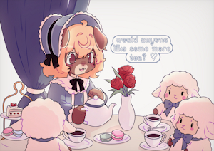 Tea time [commission] by LolliPounce