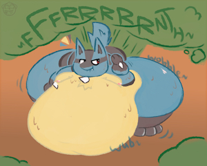 Max Farts Lucario by OverfedPets