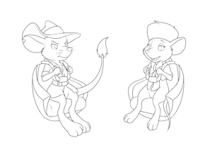 Jake & Miss Bianca In A Ride Pod by minum