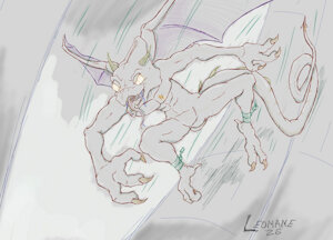 Kamgoyle's plummet swipe by Leomane
