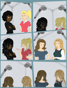 4 Girls And 2 Showerheads by darkbunny666