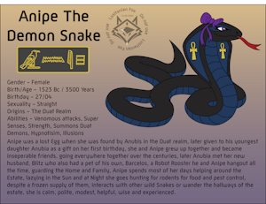 Anipe the Demon Snake by LusitanianFox