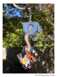 Grabbed by the Tail Keychain by CoffeeFly