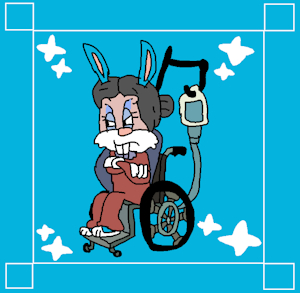 Buster Bunny as Bugs Bunny's Old Lady Outfit by MVCFan1946