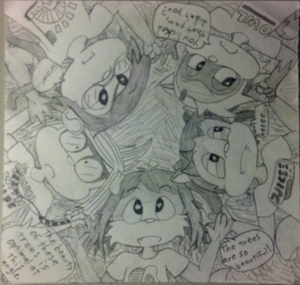 Five Girls On The Grass by thekzx