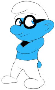 Brainy Smurf by FoxyKitsuneFox