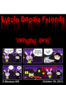 Little Doodle Friends Special Halloween: Swinging Away by QuirkyArtie
