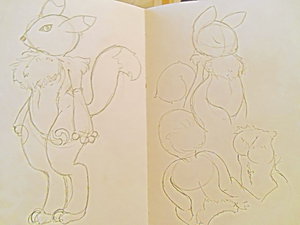 Renamon Sketching (practice) by raphmyman