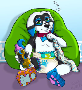 morning pup by somahound