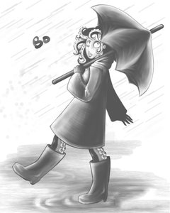 Bo Singing in the Rain by StickyNeko