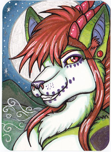 HalloweenMoon: Reimori ACEO TRADE by SugarCat