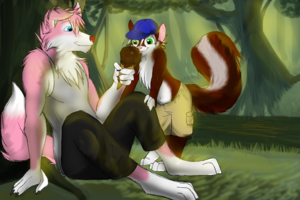 Gift art by Syntex-Kaden and Travis by TravisCoon