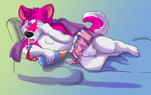 Sleepy Puppy by PinkHuskyPuppy