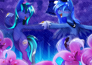 Commission - Rain dance by Kohtek