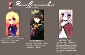 Commission List by Reimu
