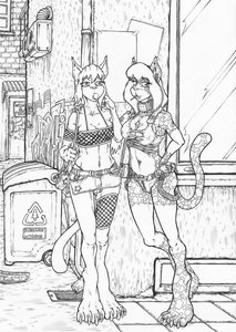 Girls waiting for a ride~ by coyotek